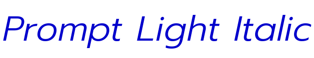 Prompt Light Italic шрифт